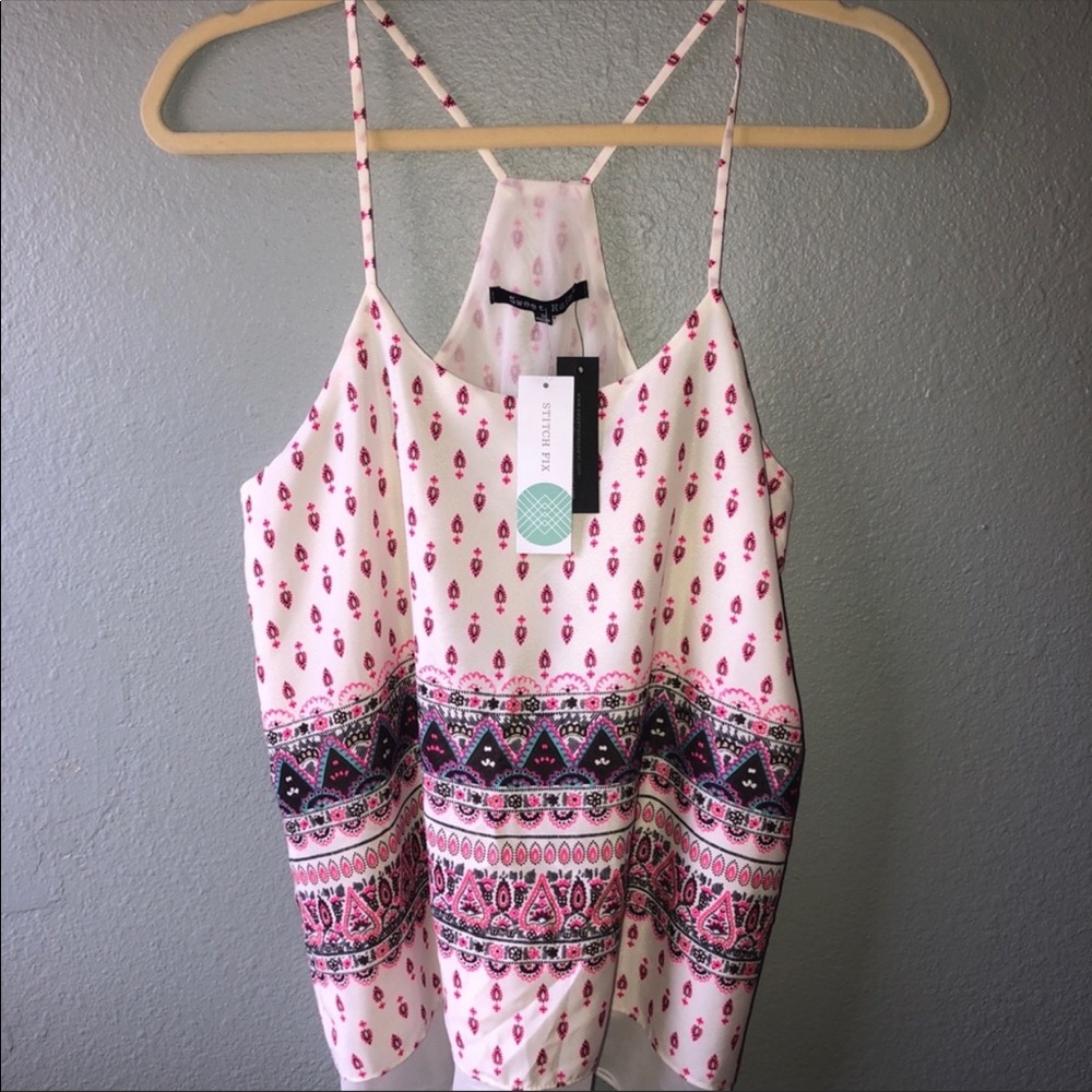 New Stitch Fix Sweet Rain Pax Cliffon Trim top